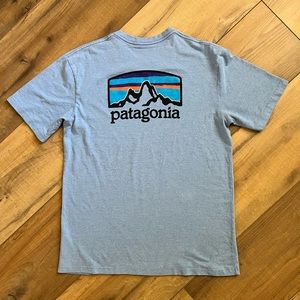 Men’s blue Patagonia tee shirt, size medium